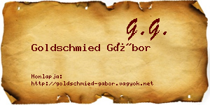 Goldschmied Gábor névjegykártya